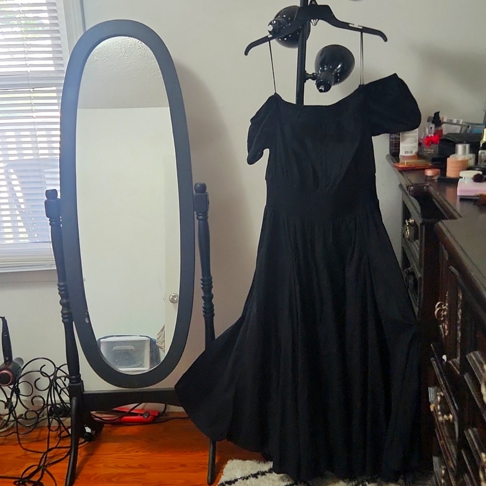 Black summer long dress